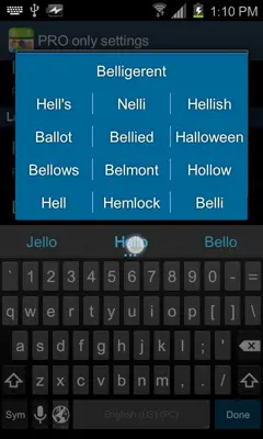 Jelly Bean keyboard (VLLWP) android App screenshot 1